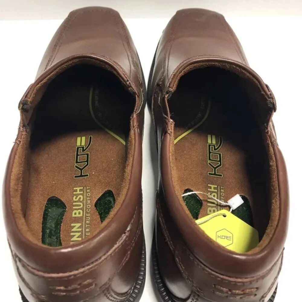Nunn Bush Men’s Bleeker Street, Brown Slip-On Loafer, Size 9.5 M